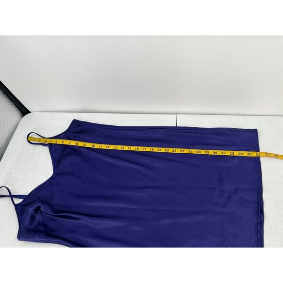 Trina Turk 8 Purple 100% Silk Slip Dress Made in USA V-Neck Lingerie - Picture 6 of 9